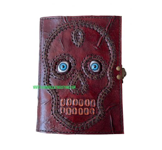 Skull Journal Vintage Eye Leather Journals Handmade Vintage Paper Diary Notebooks Blank Books For Halloween Decoration