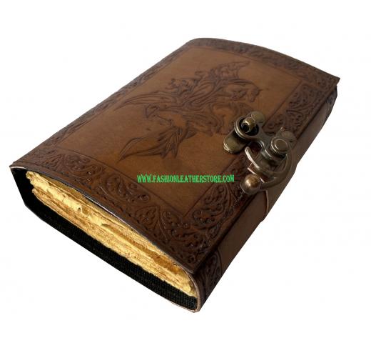 Celtic antique custom design personalize vintage leathers journal book of shadows antique Hardcover Diary book 2022 planner