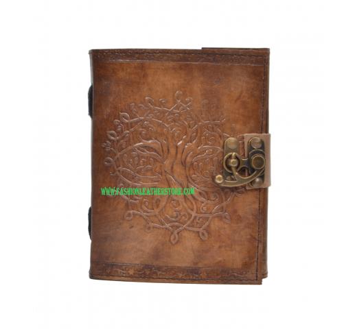 New Vintage Handmade Round Tree Of Life Embossed Vintages Blank Paper Notebook Leather Journal Diary & Sketchbook