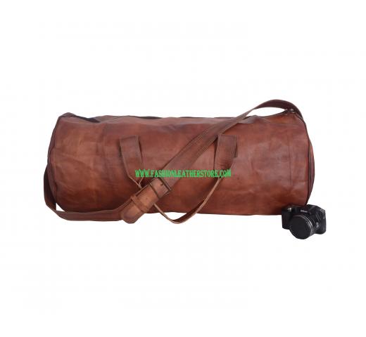 leather duffle travelling bag