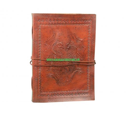  Beautiful Leather Journal Diary Notebook Sketchbook With Blank Paper Notebook Double Dragon Leather Blank Book