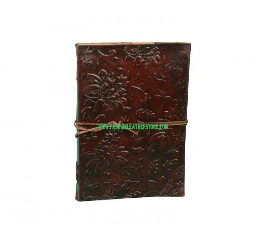   Leather Journal Diary Mens Day Organizer Planner garden flower Embossed New look Design Journals
