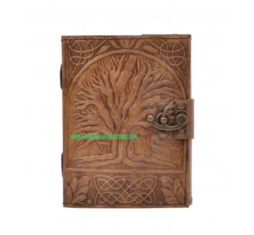 New Vintage Leather Journal Wholesaler Embossed Tree Of Life Journal 