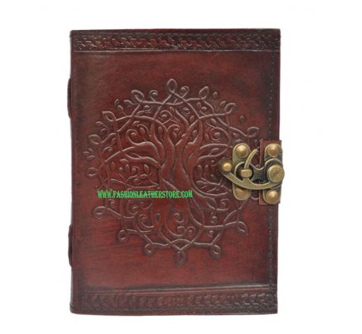  Vintage Leather embossed Look Genuine Bound  Journal Diary