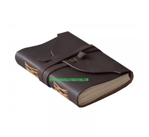 Handmade Black Soft Leather Antique Design Notebook