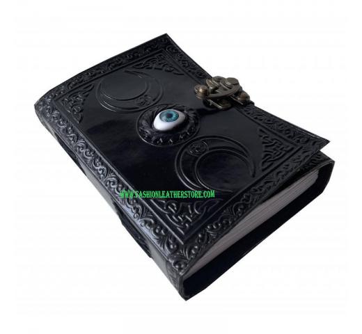 Triple Moon Design Leather With Witch Eye Journal