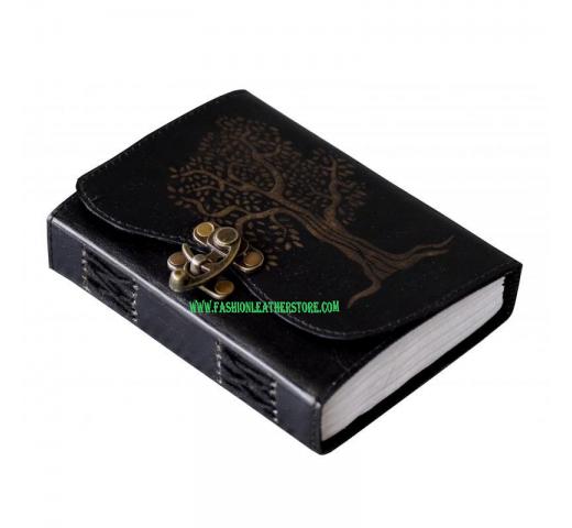 Handmade Notebook Double Color Tree Of Life Design Leather Journal Embossed