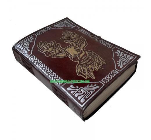  Handmade Deer Embossed Travel Handmade Unlined Paper Journal