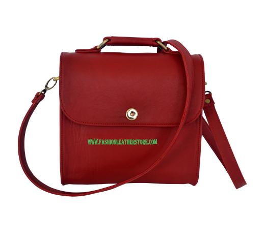 Handbag Shoulder Red Buffalo Leather Bag