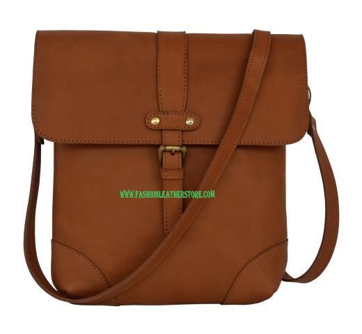 Brown Woman Buffalo Leather Bag