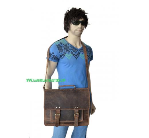 New Design Vintage Crazy Horse Leather Durable Sling Bag Handbag Office Bag