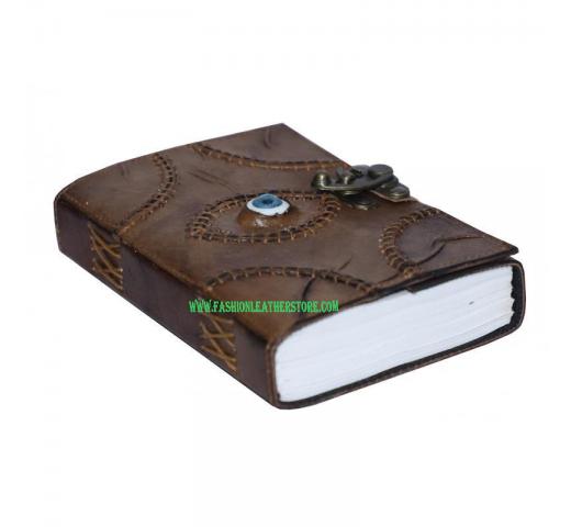 God Eye Design Handmade Leather Journal Side Stitching Writing Journal