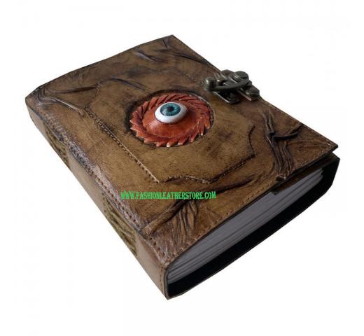 Witch Scared Eyes Leather Journal
