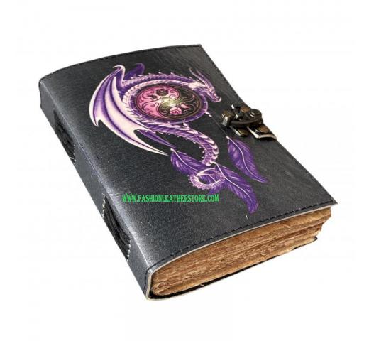  Leather Print Leather Journal Vintage Dragon Design
