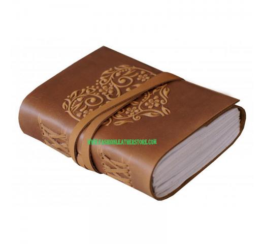 Soft Leather Journal Diary Celtic Heart Embossed Leather Journal