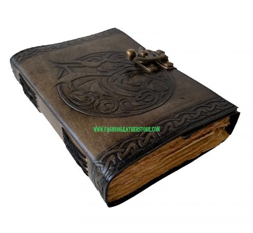 Celtic custom design personalize vintage leathers journal goddess of women snack journal Hardcover Diary book 2022 planner book of shadows