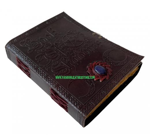 Wholesaler Handmade Grimoire Mythological Book Of Shadows Stoned Leather Journal Book Of S