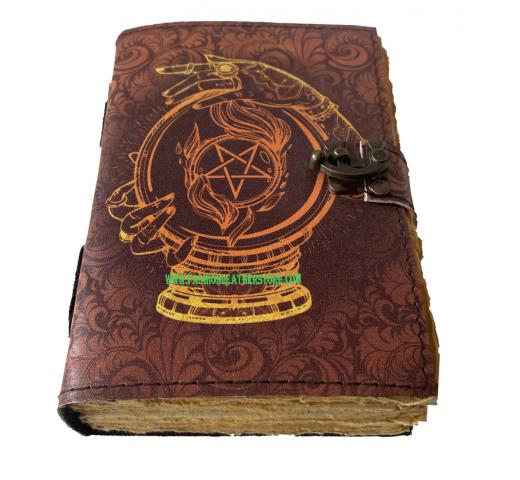 Leather Journal Note Book Multicolor book of shadows Antique Style Handmade Eye Printed St