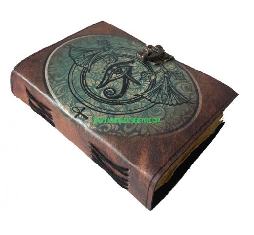 Leather Journal Note Book Multicolor book of shadows Antique Style Handmade Eye Printed St