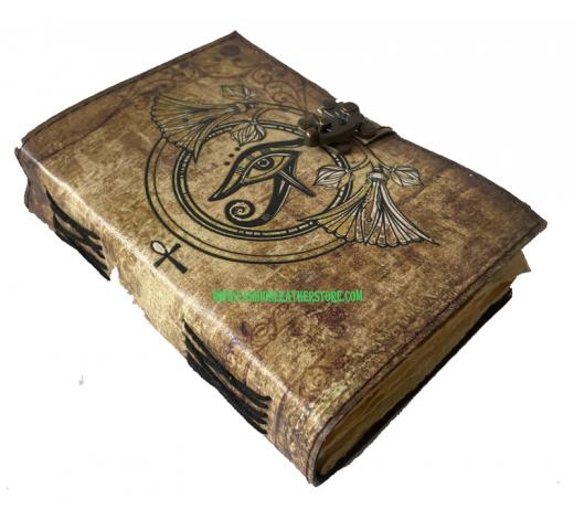 Leather Journal Note Book Multicolor book of shadows Antique Style Handmade Eye Printed Style bound journal for gifting him or her and your loved once