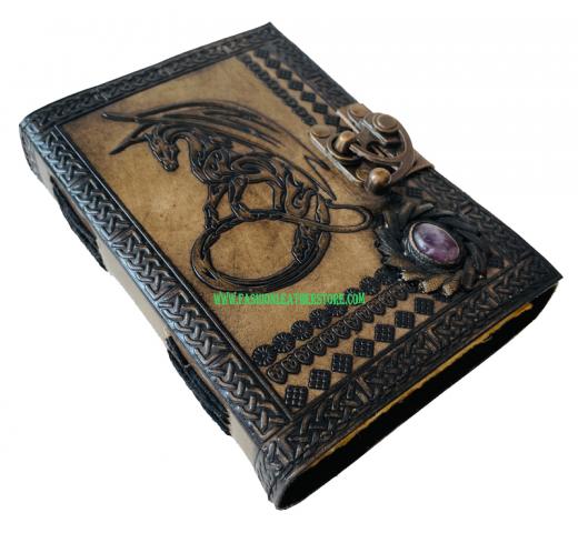 HANDMADE EMBOSSED DIARY LEATHER JOURNALS FOR WRITING NOTEBOOK SKETCHBOOK DIARY WITH LOCK F
