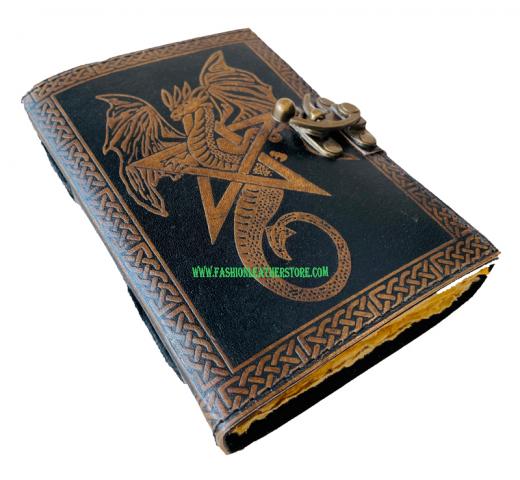 Wholesaler Le Cuir Pentacle Dragon Pentagram Wicca Wiccan Antique Leather Pagan Star 