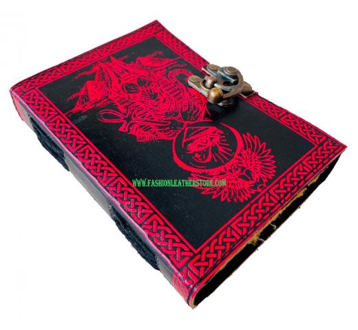 Celtic Eye Of Horus Eye Antique Design Embossed Spells Books Of Shadows Notebook With Doub