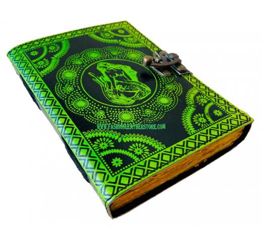 Leather Journal Creative Book Of Shadows Custom Printing Spell Books Mermaid Student Notebook Hardcover Spiral Sketch Pad Wholesale Birthday Gift Notebook