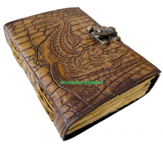 Leather Notebook Leather Planner A5 Journal High Quality Croc Alligators Leather Notebook 