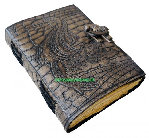 Croc Alligators Leather Notebook Crocodile Printed Planner Leather Notebook Leather Planne