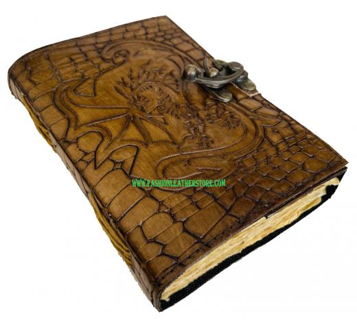 Vintage Women Sketchbook Dragon Large Book Of Shadows Crocodile Style Printed Journal For 