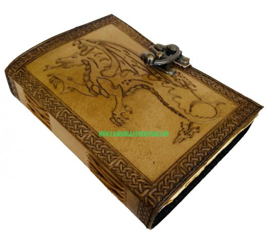 Leather Bound Journal Embossed Vintage Journal Leather Journal For Women Sketchbook Dragon