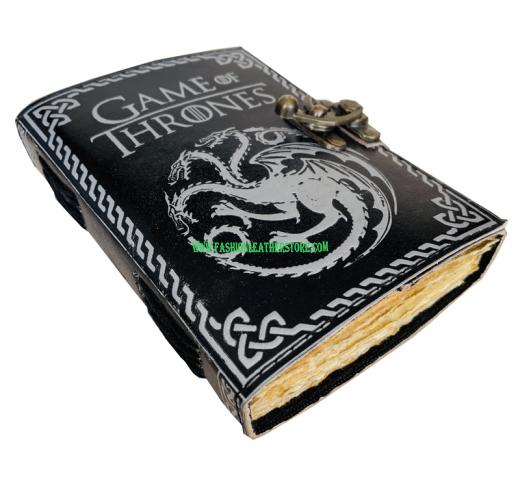 Antique Style Genuine Leather Front Embossed From The Famous Game Of Thrones Very Special Vintage Look Leather Journal