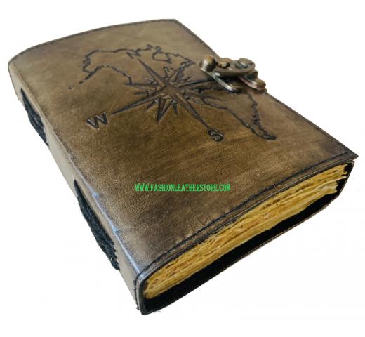Compass Notebook Antique Leather Journal Writing Diary Custom Design Wholesale Gifts For W