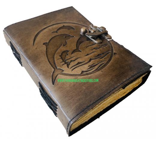 Leather Journal Book Of Shadows Spell Book Fish Journal For Writing For Women Sketchbook Prayer Journal Bound Antique Blank Planner Wholesaler