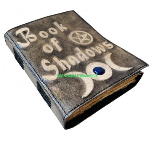 Book Of Shadows In Antique Color The Spell Book Hardcover Embossed Notebook Brown With Antique Two Color And Handmade Unlined Cotton Paper Best Gift For Men And Women