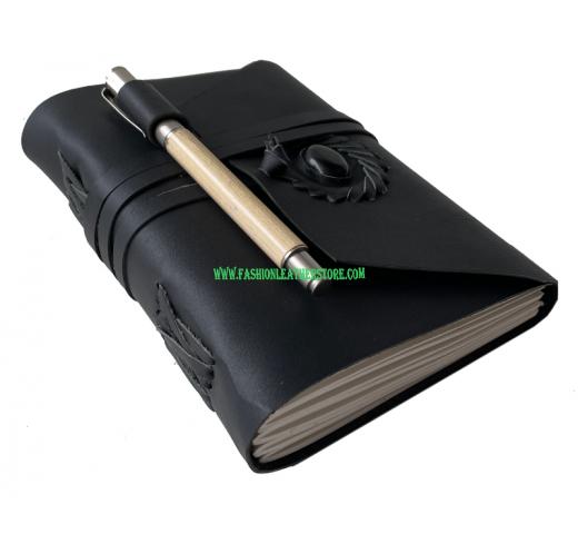 handmade soft leather stone leather journal