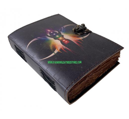 Triple Moon Goddess Witchcraft Spell Of Shadows Leather Journal Writing Notebook