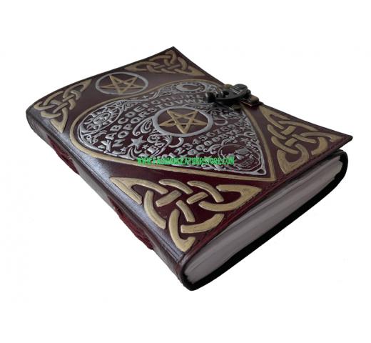 Handmade Leather Journal Ouija Design Wiccan Blank Book Of Shadows Journal