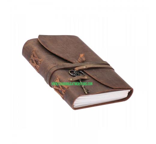 Handmade Antique Leather Bound Brown Journal