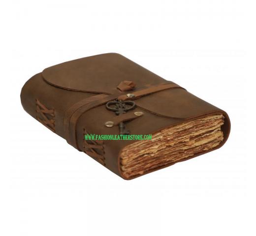 Buffalo Handmade Soft Leather Journal Bound Strap Leather Writing Journal