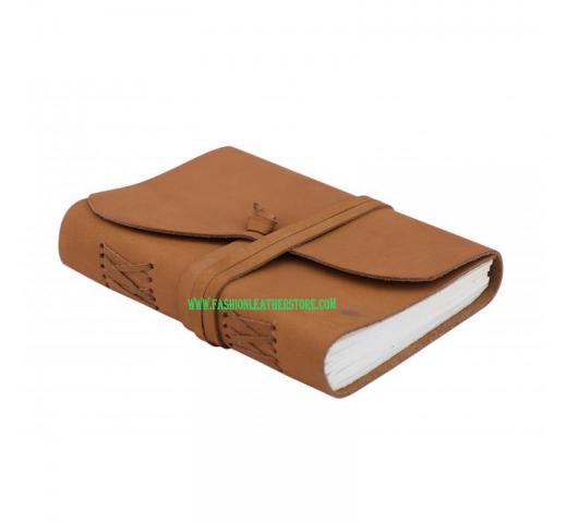 Leather Strap Bound Leather Journals Diary Handmade - Leather Book