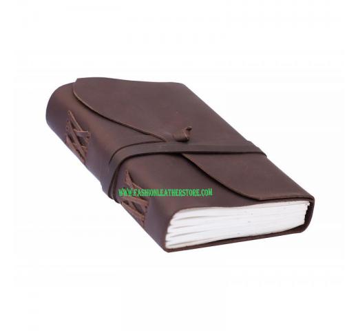 Handmade Soft Leather Journal Bound Brown Antique Design