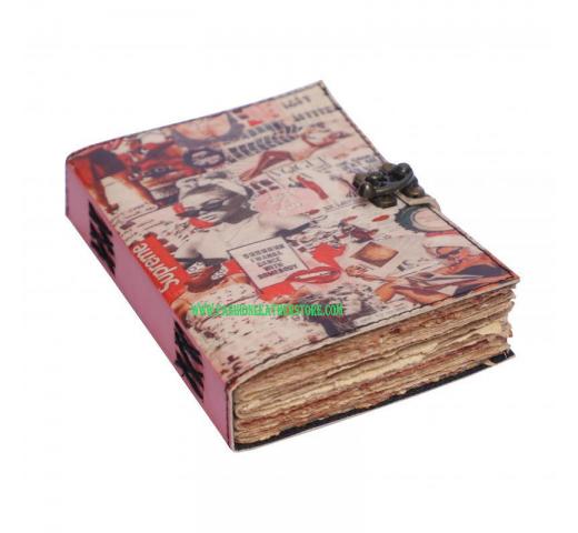 Handmade Leather Printed Journal