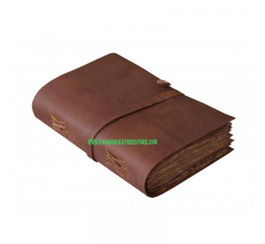 Handmade Paper Leather Journal Bound Writing Notebook