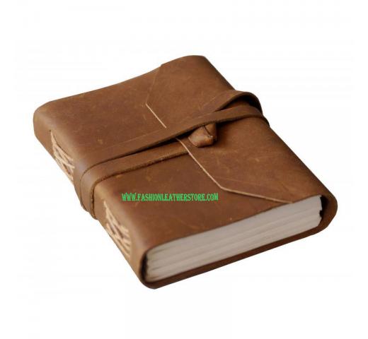 Handmade Leather Journal Brown Soft Leather Antique Design Bound Notebook