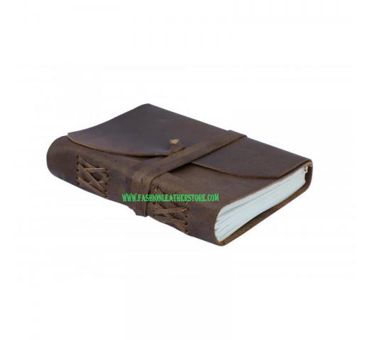 Leather Book Story Diary Craft Unlined Paper
