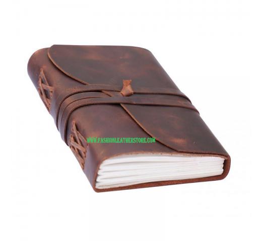 Straps Bound Handmade Soft Leather Journal Antique Design