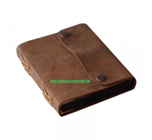 Handmade Leather Journal Black Soft Leather Antique Design Bound Notebook