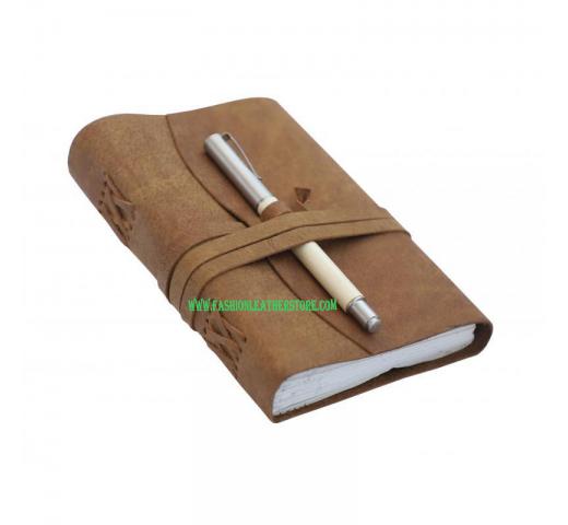 Handmade Soft Leather Journal Bound Strap Leather Writing Journal